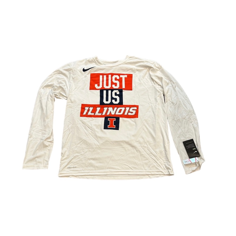 Illinois Illini Nike Men’s Dri Fit Long‎ Sleeve “Just Us” Shirt